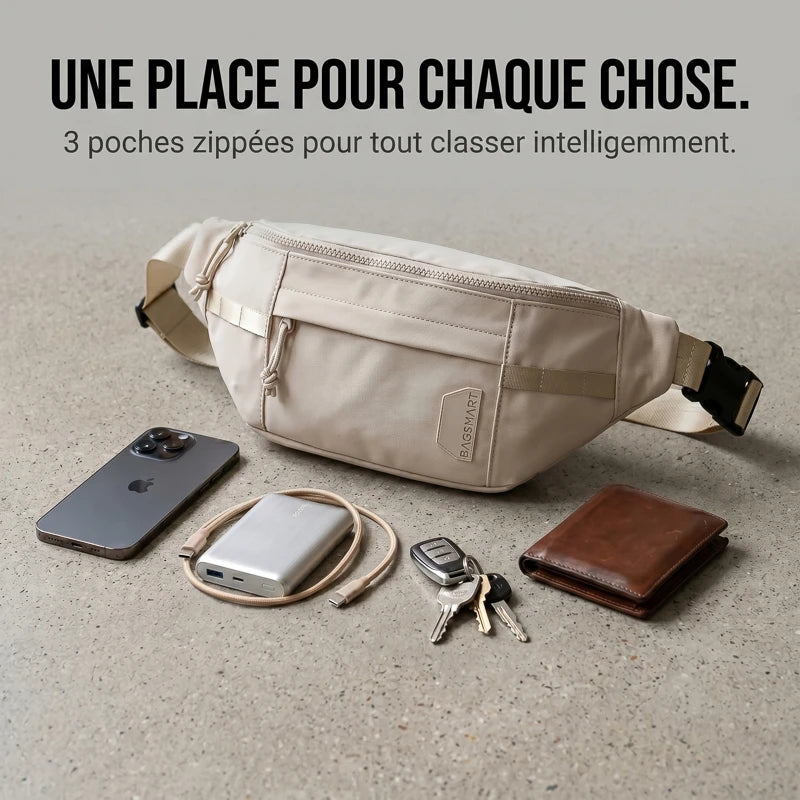 Pochette bandoulière sécurisée