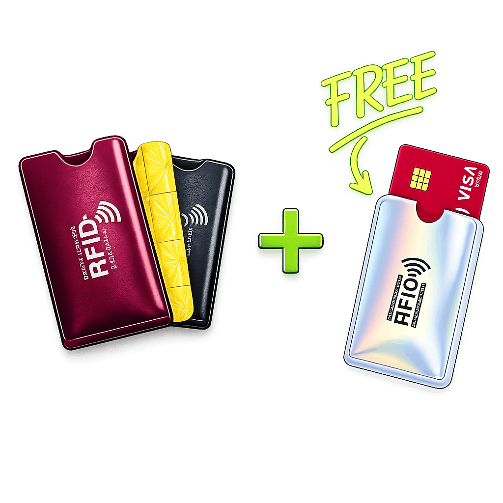 3 + 1 offerte. Pochette RFID. Protection sans contact de votre CB