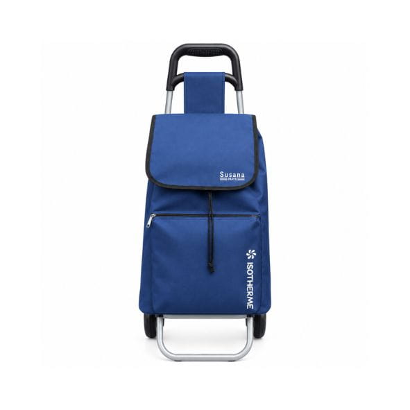 Chariot de courses 37 L avec poche isotherme. Léger et pliable