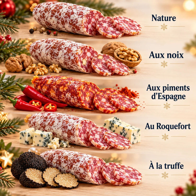 Calendrier de l'Avent pour Noël, 72 mini saucissons artisanaux de l'Aveyron