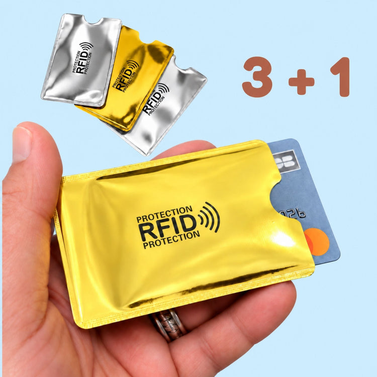 3 + 1 OFFERT Étui fin Protection Carte Bancaire des ondes RFID NFC sans contact