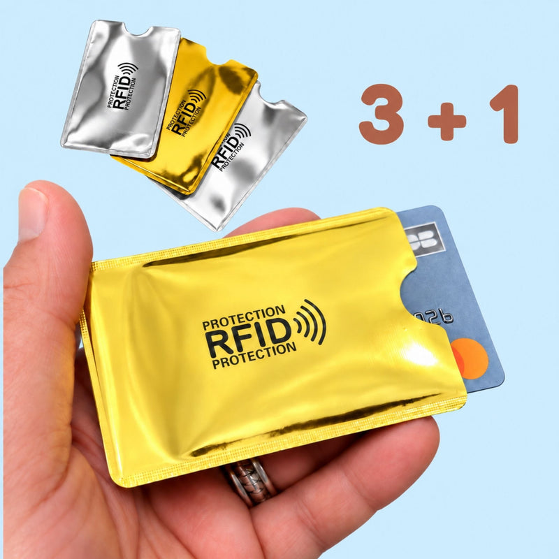 3 + 1 OFFERT Étui fin Protection Carte Bancaire des ondes RFID NFC sans contact